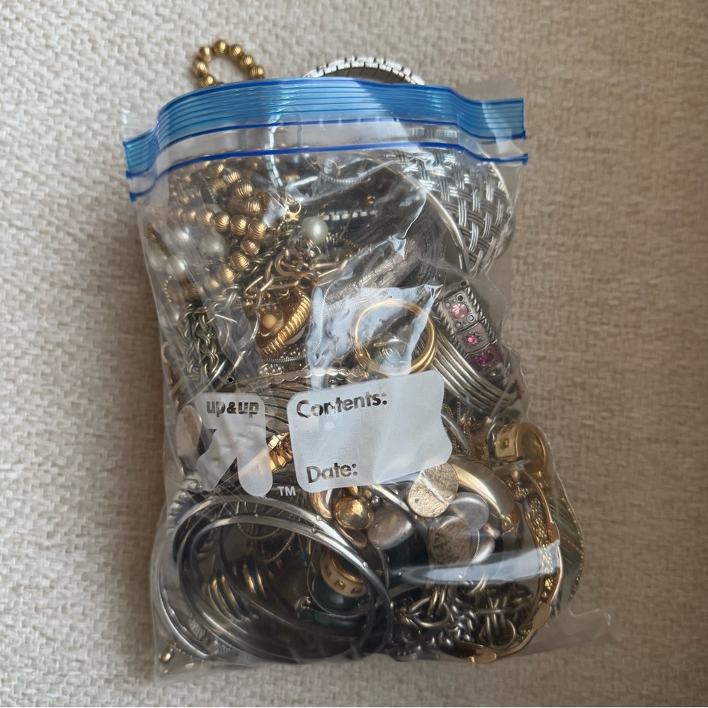 BIG Vintage jewelry mystery bag/jar!